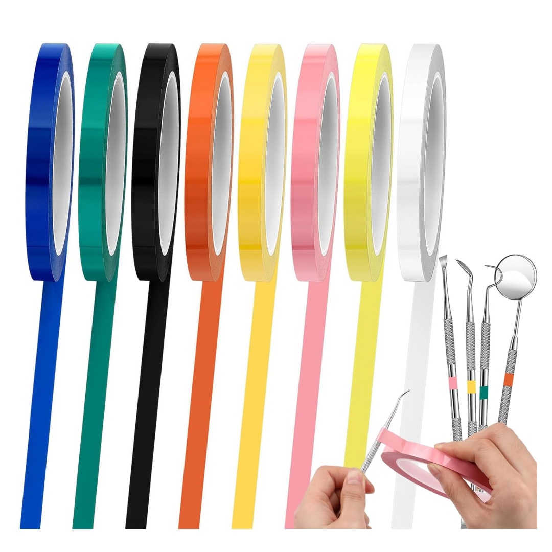 Candy Sour Strip - 1 ม้วนเครื่องมือทันตกรรมเทป Autoclave เทป 9 สีผ่าตัด
