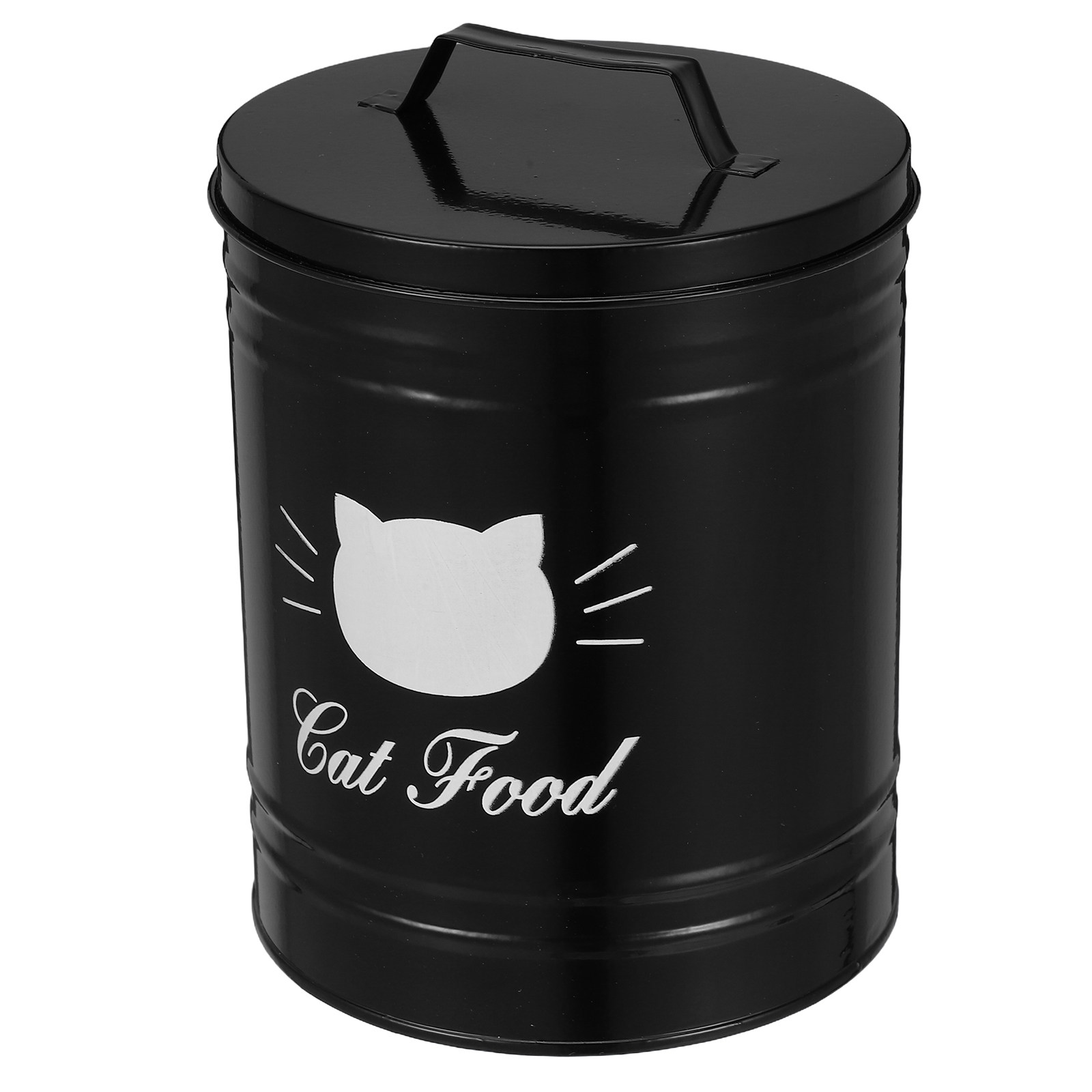 Food Snacks With Iron - ภาชนะเก็บอาหารสัตว์เลี้ยง ฝาปิดสนิททำจากเหล็ก ป้องกันน้ำ สำหรับใส่ขนมสุนัข อาหารแมว และของว่าง