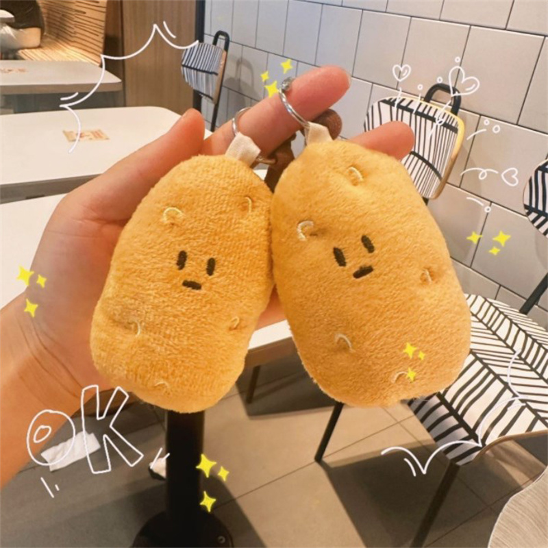 Food Zinc - ของตกแต่งแขวนรูปมันฝรั่งยัดไส้การ์ตูนผัก plushie พวงกุญแจกระเป๋ากระเป๋าเป้จี้ของขวัญวันเกิด