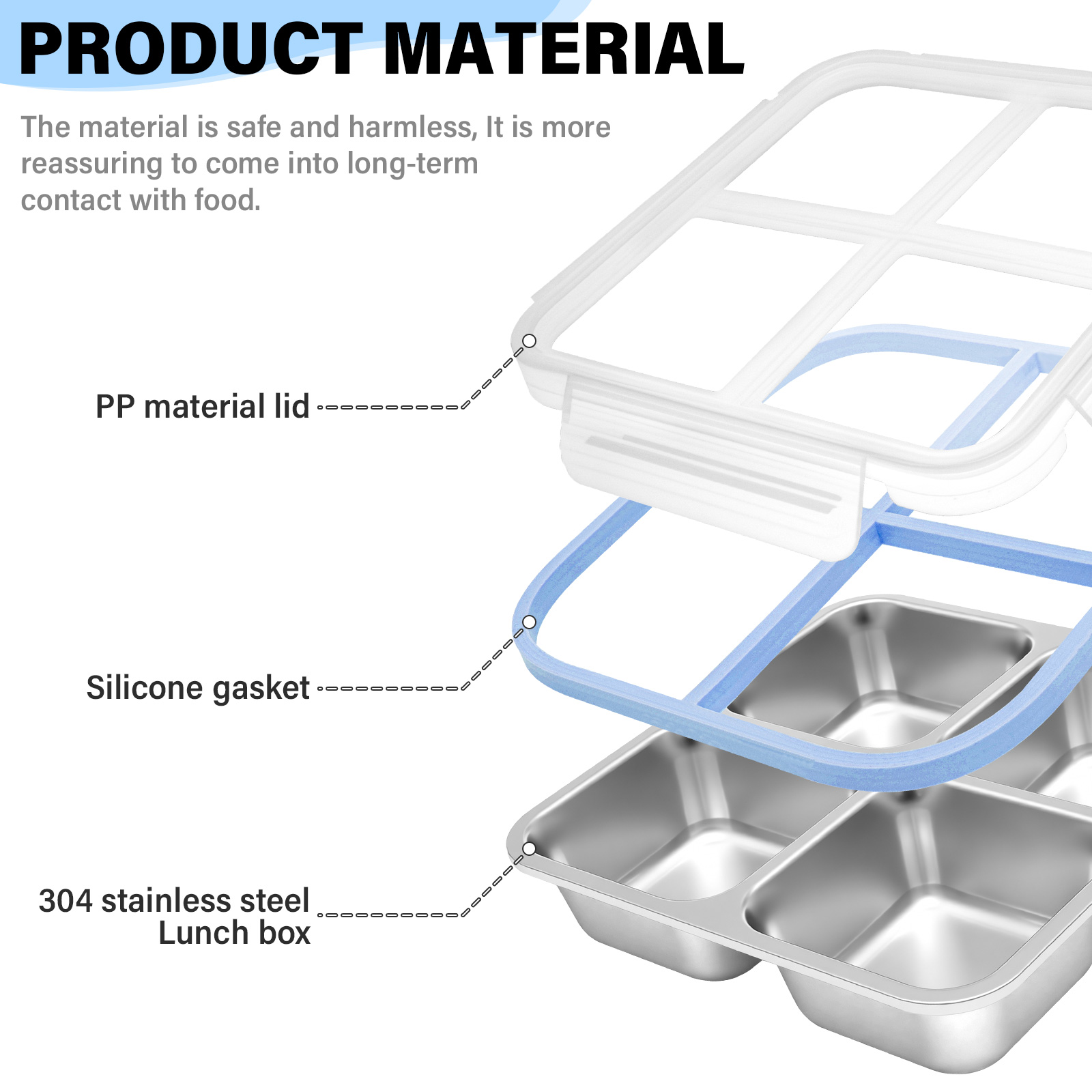 กล่องใส่ขนมสแตนเลส 2 ชิ้น พร้อ - Food Snacks For School บทวิจารณ์และราคา