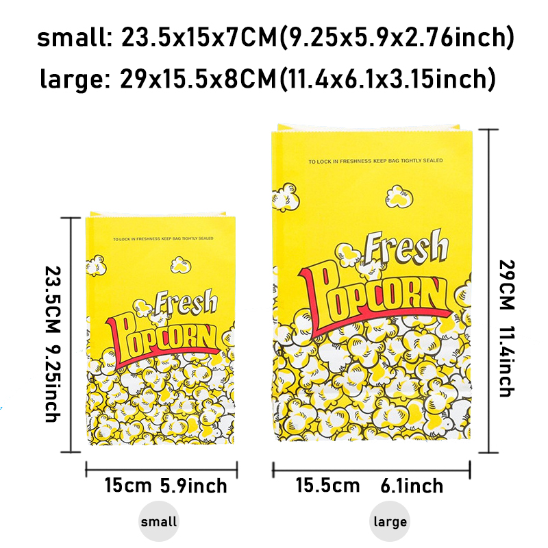10/20/30/50/100PCS ถุงกระดาษสี - Yellow Food Snacks บทวิจารณ์และราคา