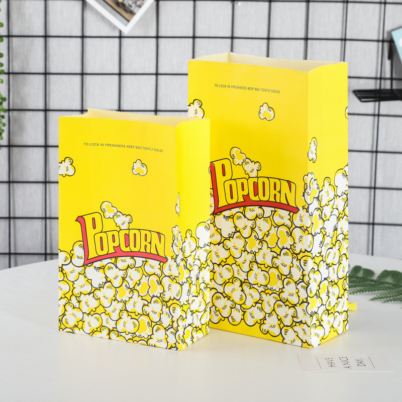10/20/30/50/100PCS ถุงกระดาษสี - Yellow Food Snacks บทวิจารณ์และราคา