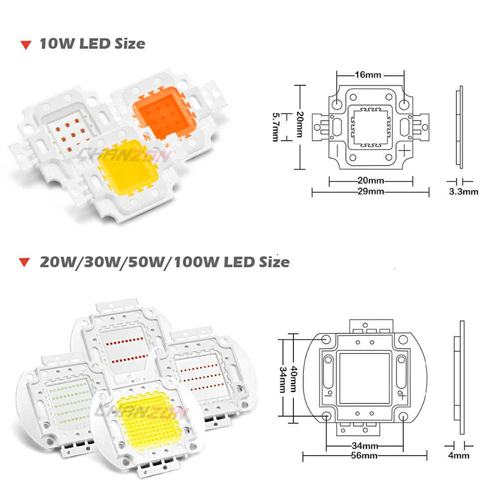 CHANZON 1 PC LED ชิป 10W 20W 3 - Yellow Food Snacks บทวิจารณ์และราคา