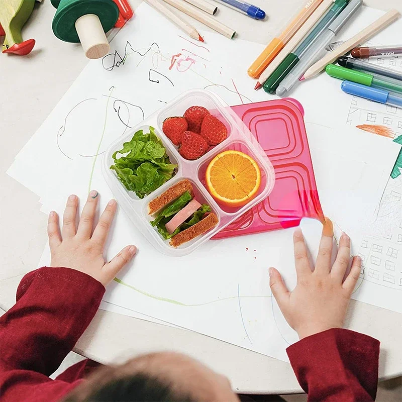 พลาสติก Bento กล่องขนมนํากลับม - Food Snacks For School บทวิจารณ์และราคา