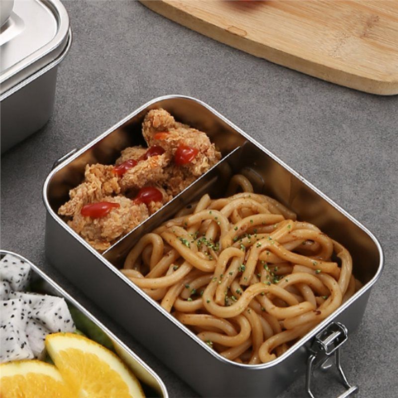 AEE2-กล่องเบนโตะสแตนเลส กล่องอ - Food Snacks For School บทวิจารณ์และราคา