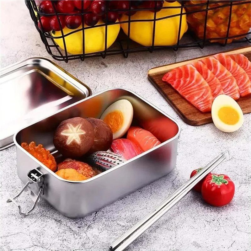 AEE2-กล่องเบนโตะสแตนเลส กล่องอ - Food Snacks For School บทวิจารณ์และราคา
