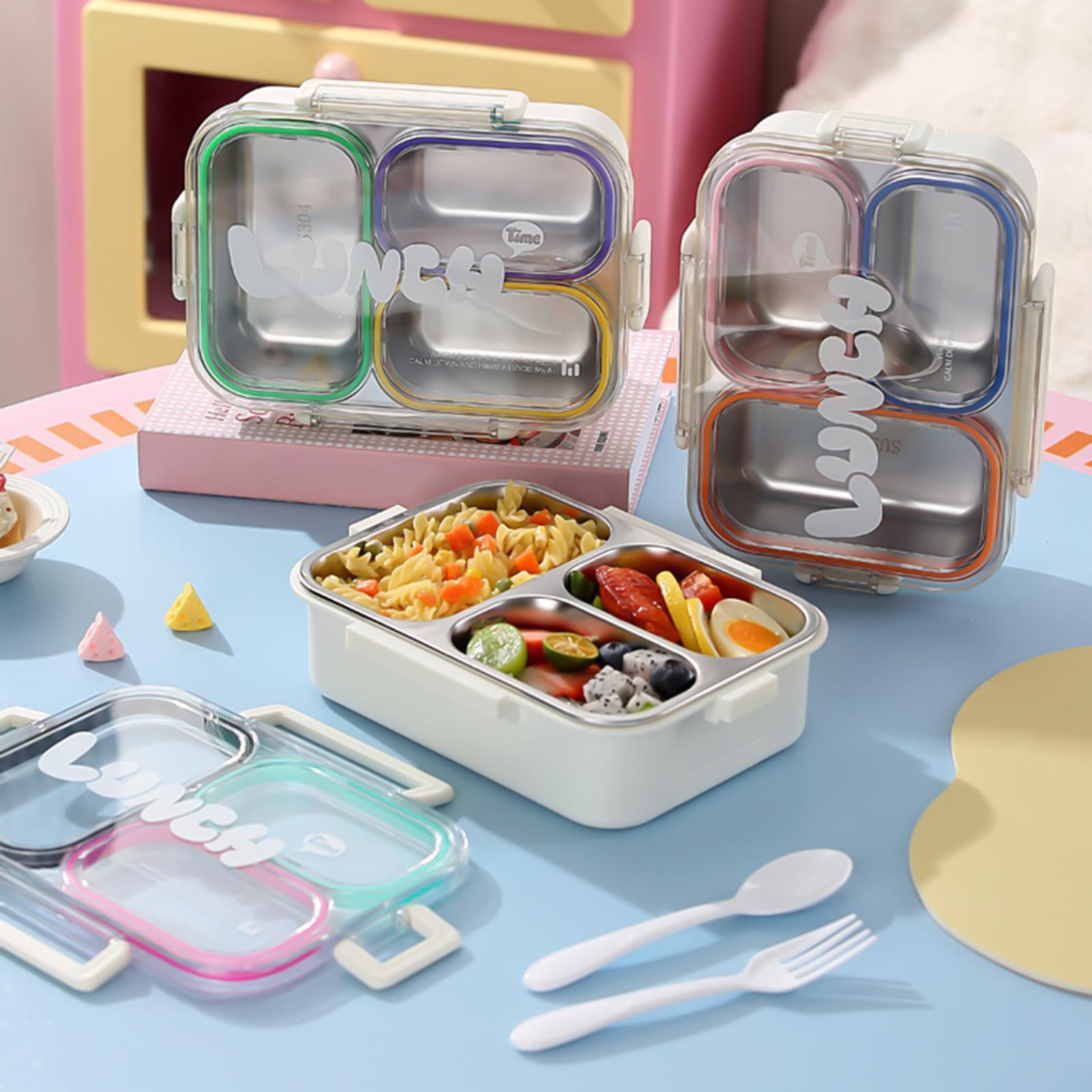กล่องอาหารกลางวันสแตนเลสแบบแบ่ - Food Snacks For School บทวิจารณ์และราคา
