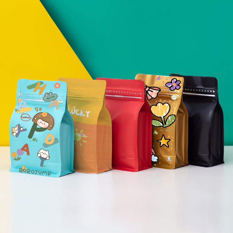 ถุงซิปพิมพ์สีเต็มรูปแบบตามสั่ง - Food Lovers Snacks บทวิจารณ์และราคา