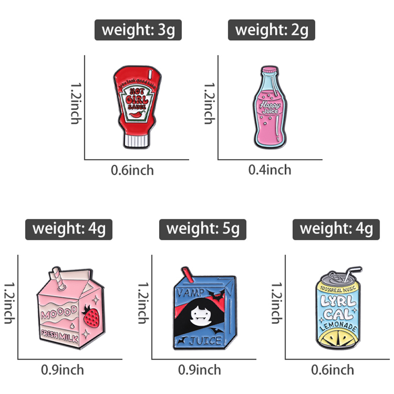 เข็มกลัดเคลือบรูปน้ำผลไม้สด ce - Food Zinc บทวิจารณ์และราคา