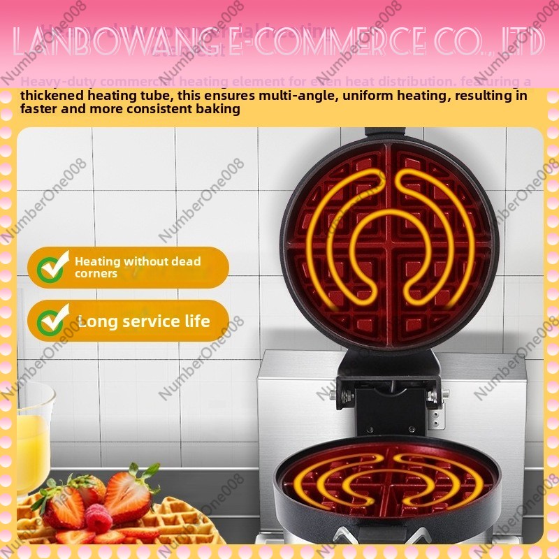 เครื่องทำวาฟเฟิลแบบหมุน กระทะเ - Food Snacks With Iron บทวิจารณ์และราคา