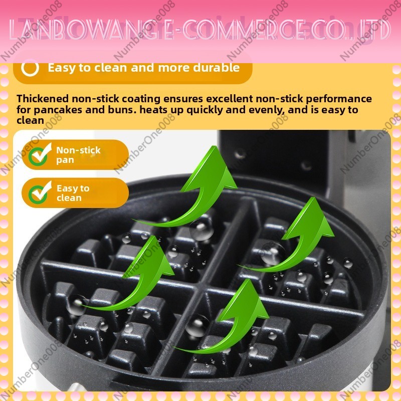 เครื่องทำวาฟเฟิลแบบหมุน กระทะเ - Food Snacks With Iron บทวิจารณ์และราคา
