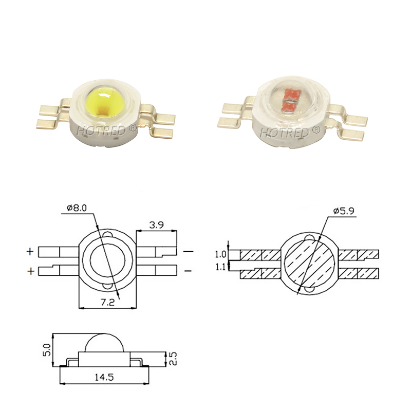 10PCS 20PCS 50PCS 2X3W LED ไดโ - Yellow Food Snacks บทวิจารณ์และราคา