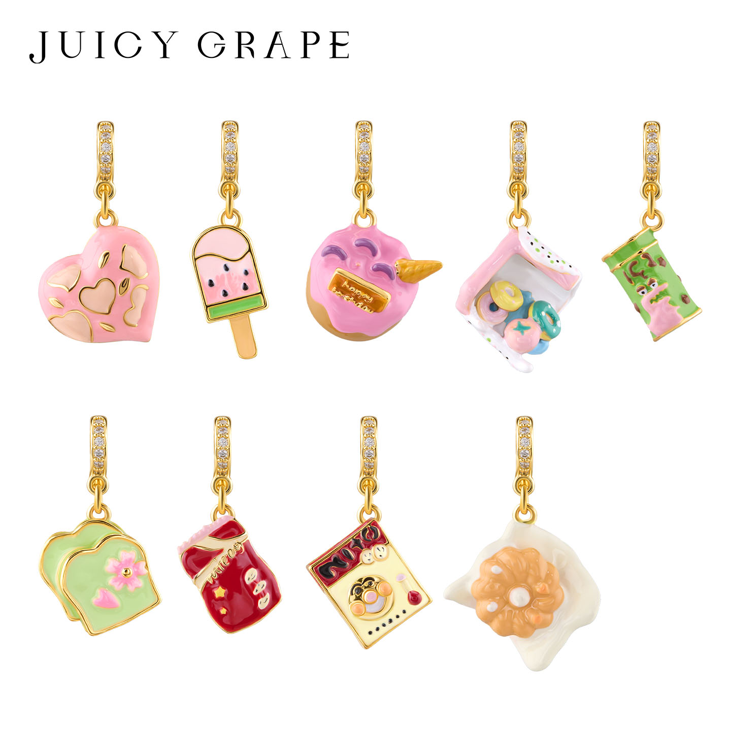 จี้เคลือบเงา 3 มิติ รูปขนมหวาน - Food Sweet Snacks บทวิจารณ์และราคา